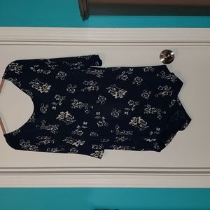 Cute navy blue  top with white flowers